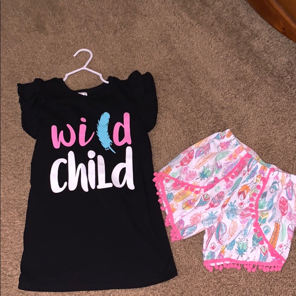 Girls NWOT size XXXL (6-7) Boutique short outfit